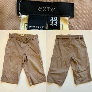 Exte Woven Belt Short, Italian, Men Small ,Cotton Woven